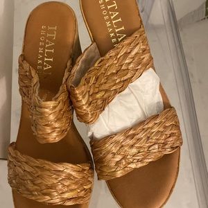 New in Box italian Shoe makers wedge sandals